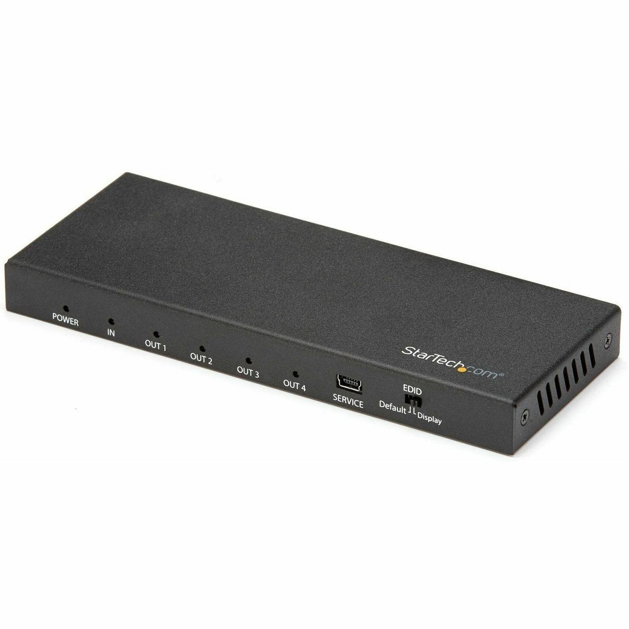 StarTech.com 4 Port HDMI Splitter - 4K 60Hz - 1x4 Way HDMI 2.0 Splitter - HDR - ST124HD202 - ST124HD202
