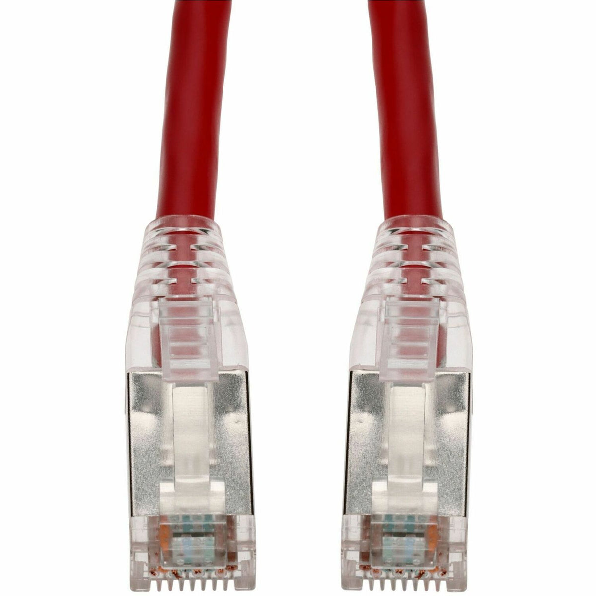 AddOn 12ft Red CAT 6 Shielded PVC Ethernet Cable Snagless Easy Clear Boot TAA RJ-45 M/M - ADD-12FCAT6S-RD-TAA