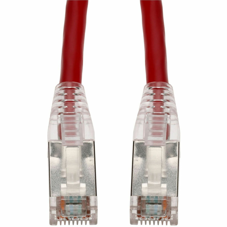 AddOn 12ft Red CAT 6 Shielded PVC Ethernet Cable Snagless Easy Clear Boot TAA RJ-45 M/M - ADD-12FCAT6S-RD-TAA