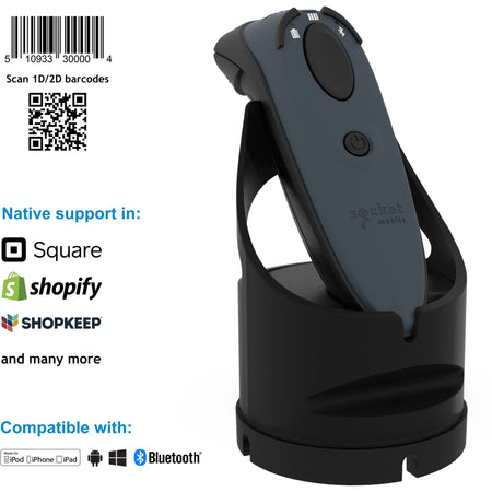 Socket Mobile DuraScan&reg; D740, Universal Barcode Scanner, Gray & Charging Dock - CX3472-1940