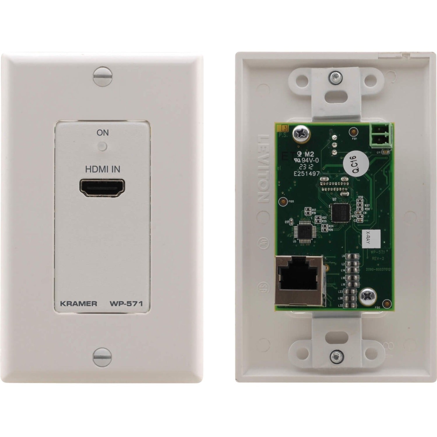 Kramer HDMI HDCP 2.2 Wall Plate Transmitter over PoC Long-Reach DGKat - 50-80037095