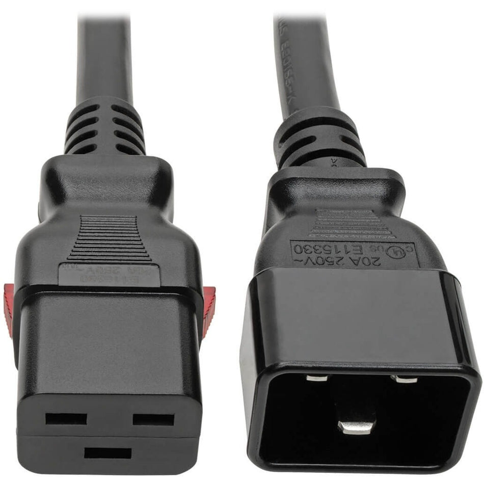 Eaton Tripp Lite Series Power Extension Cord, Locking C19 to C20 - Heavy-Duty, 20A, 100-250V, 12 AWG, 6 ft. (1.83 m), Black - P036-L06