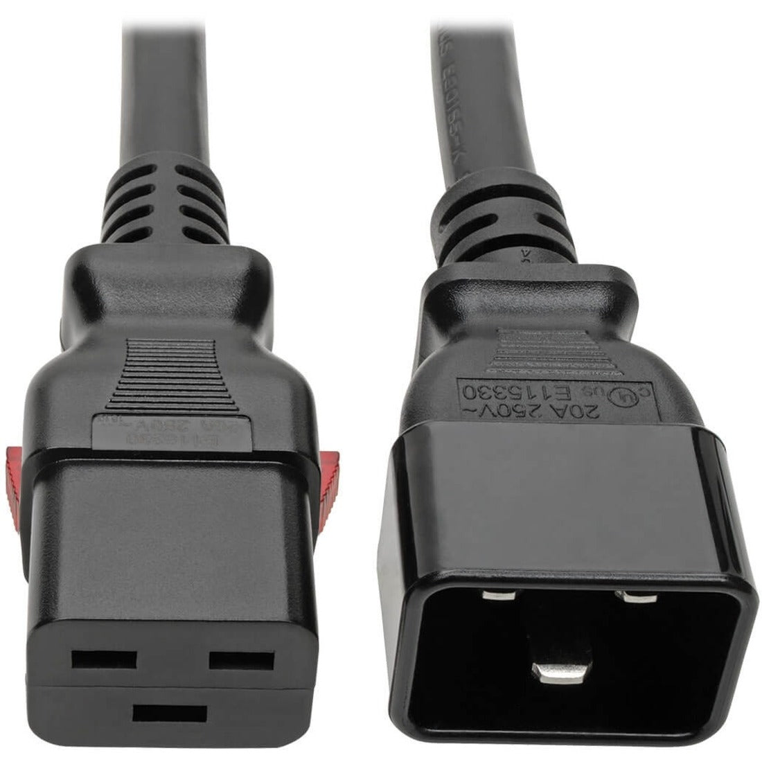 Tripp Lite by Eaton Power Extension Cord Locking C19 to C20 - Heavy-Duty 20A 100-250V 12 AWG 10 ft. (3.05 m) Black - P036-L10
