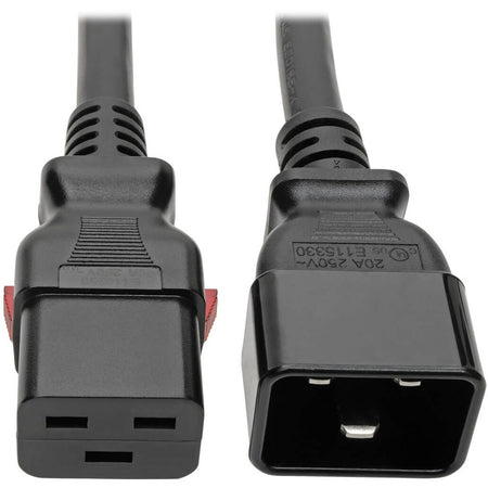 Tripp Lite by Eaton Power Extension Cord Locking C19 to C20 - Heavy-Duty 20A 100-250V 12 AWG 10 ft. (3.05 m) Black - P036-L10