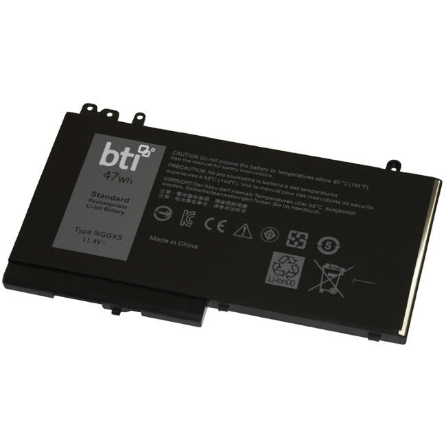 BTI NGGX5-BTI 11.4V 47WHR LI-ION BATTERY 0W9FNJ, 451-BBUM, JY8DF, XWDK1, 451-BBUJ, 53VJ6, NCVW8, 451-BBUK, 954DF, NGGX5, 451-BBUL, JY8D6, XKWC7 LATITUDE 12 E5270, LATITUDE E5570, LATITUDE E5250, LATITUDE E5270, LATITUDE E5470 - NGGX5-BTI