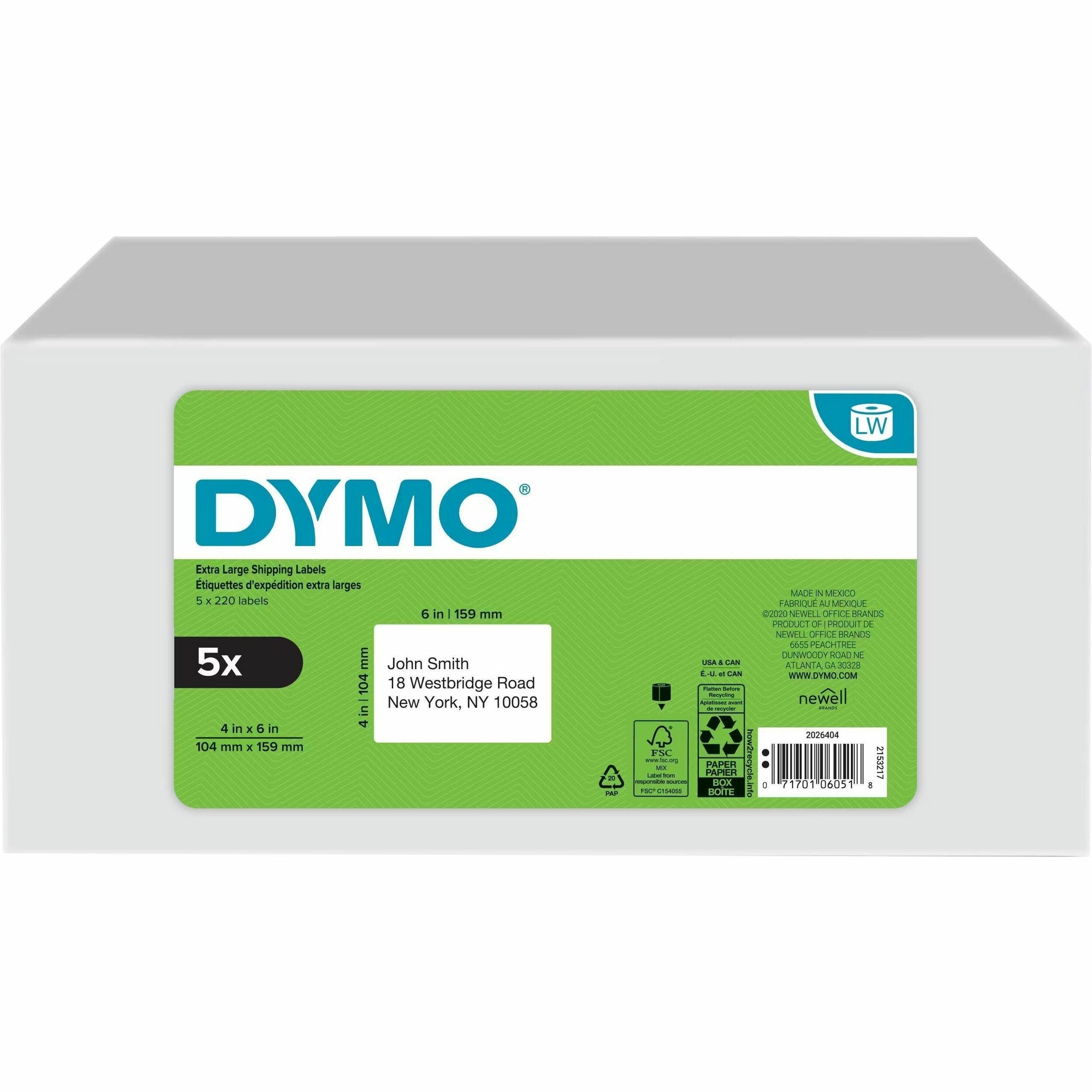 Dymo LabelWriter Extra Large Shipping Labels - 2026404