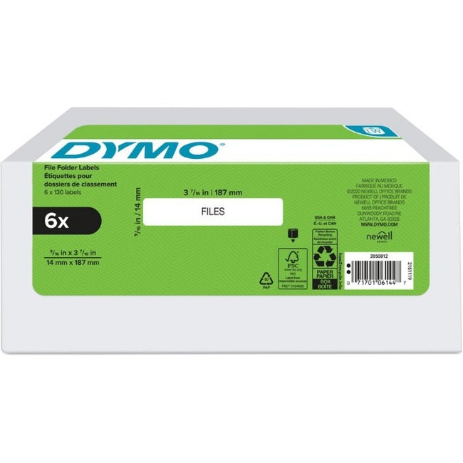 Dymo LabelWriter 1-Up File Folder Label Value Pack - 2050812