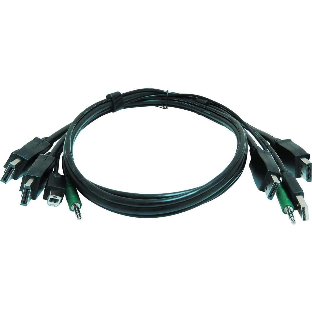 iPGARD 6 ft KVM USB Dual DisplayPort Cable With Audio - CC2DPMMKVM06