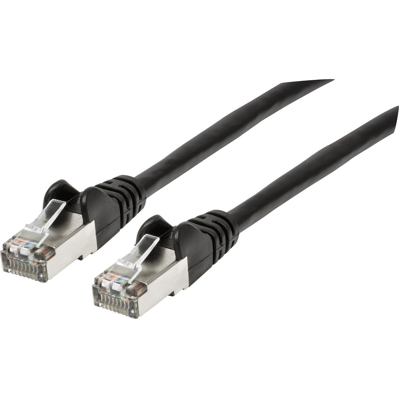 Intellinet Network Solutions Cat6a S/FTP Network Patch Cable, 3 ft (1.0 m), Black - 741521