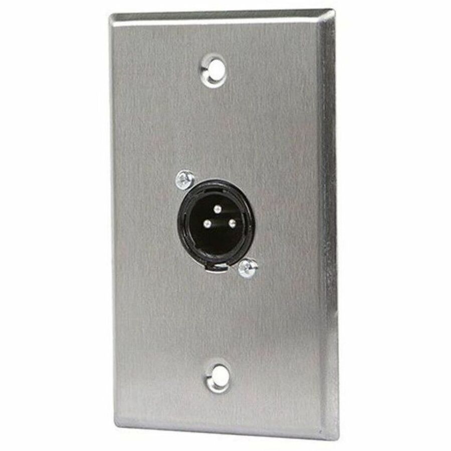 Monoprice 1-port 3-pin XLR Male Zinc Alloy Wall Plate - 7397