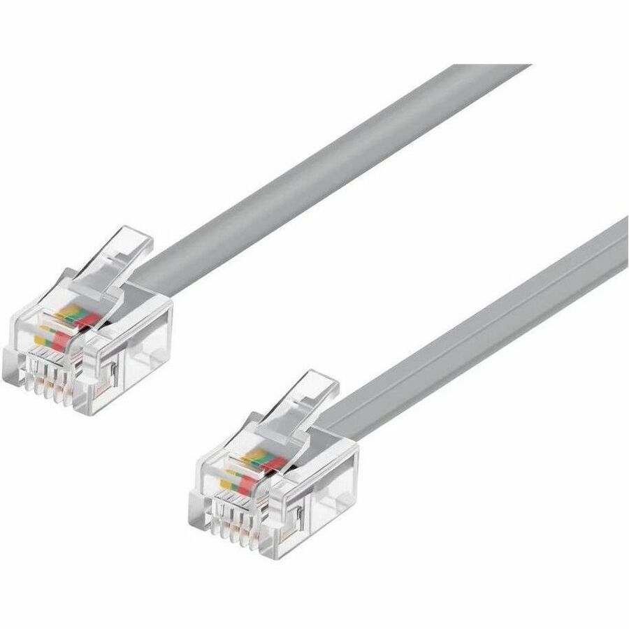 Monoprice Phone Cable, RJ11 (6P4C), Straight for Data - 7ft - 928