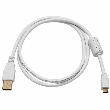 Monoprice USB-A to Micro B 2.0 Cable - 5-Pin, 28/24AWG, Gold Plated, White, 3ft - 8640