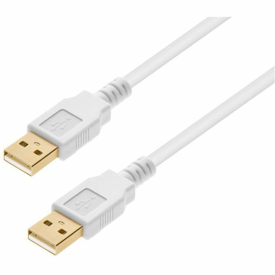 Monoprice USB-A to USB-A 2.0 Cable - 28/24AWG, Gold Plated, White, 3ft - 8610