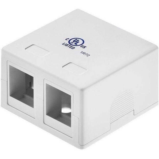 Monoprice Mounting Box for Keystone Module, Connector - White - TAA Compliant - 7089