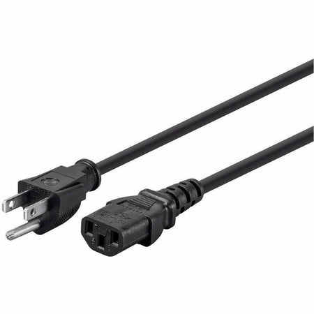Monoprice Power Cord - NEMA 5-15P to IEC 60320 C13, 16AWG, 13A/1625W, 3-Prong, Black, 1ft - 5282