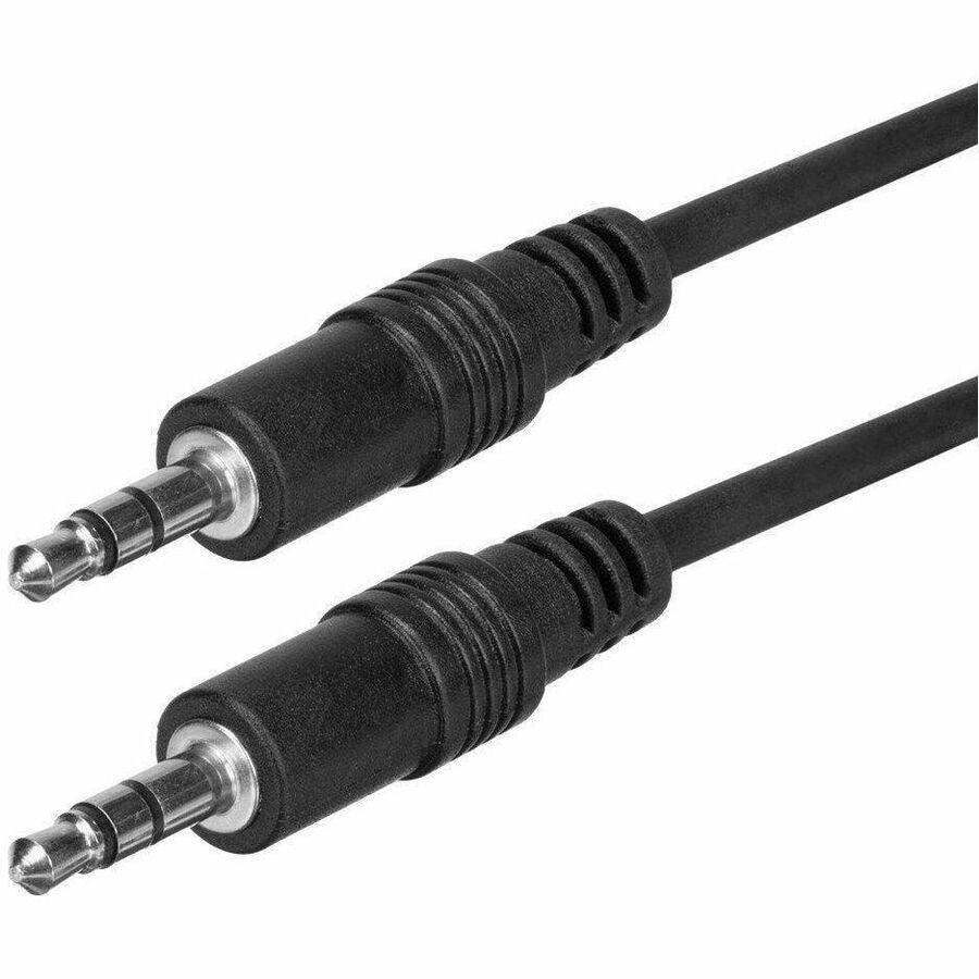 Monoprice 12ft 3.5mm Stereo Plug/Plug M/M Cable - Black - 645
