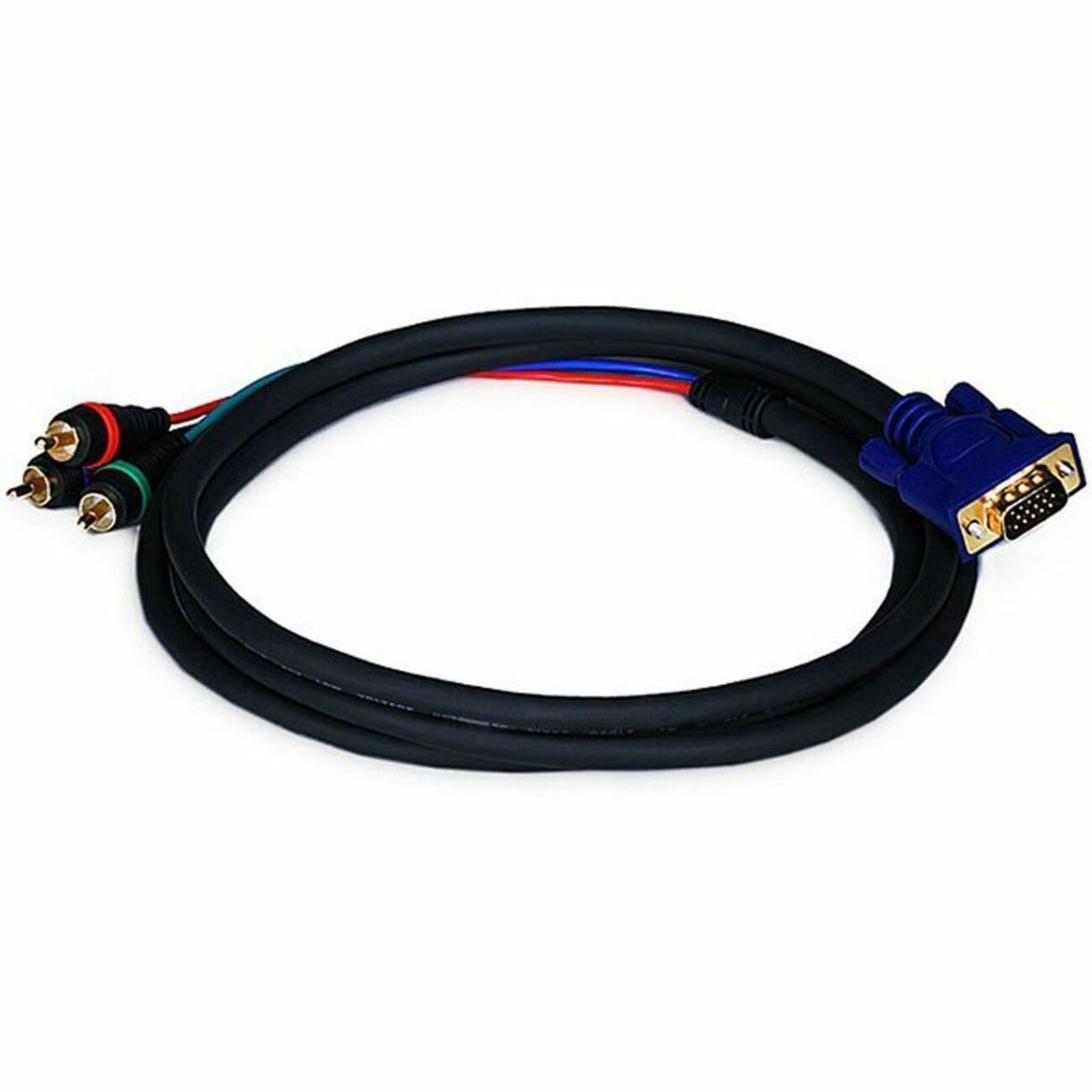 Monoprice 6ft VGA to 3 RCA Component Video Cable (HD15 - 3-RCA) - 2170