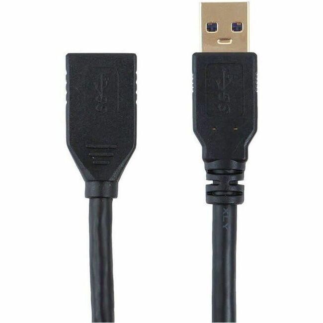 Monoprice Select Series USB 3.0 USB-A to USB-A Female Extension Cable Black 1.5ft - 13749