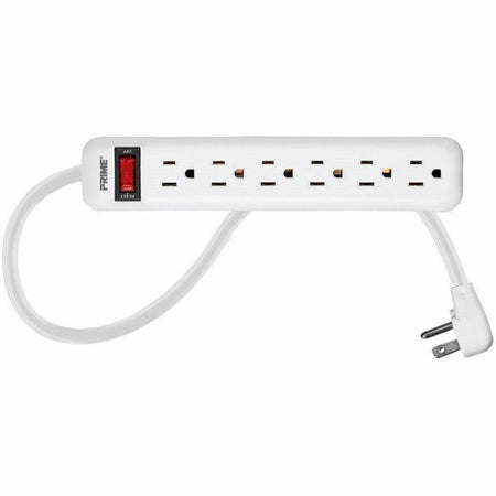 Monoprice 6 Outlet Power Strip with 3ft Cord, White - 27846