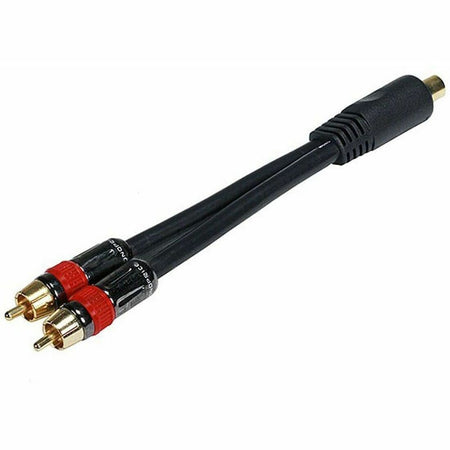 Monoprice 6in RCA Female to 2x RCA Male Digital Coaxial Splitter Adapter - 6261