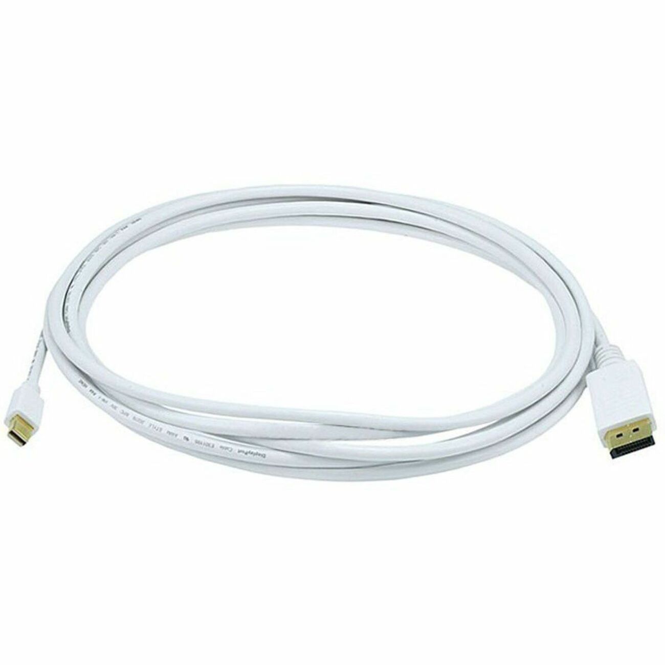 Monoprice 10ft 32AWG Mini DisplayPort to DisplayPort Cable, White - 6008