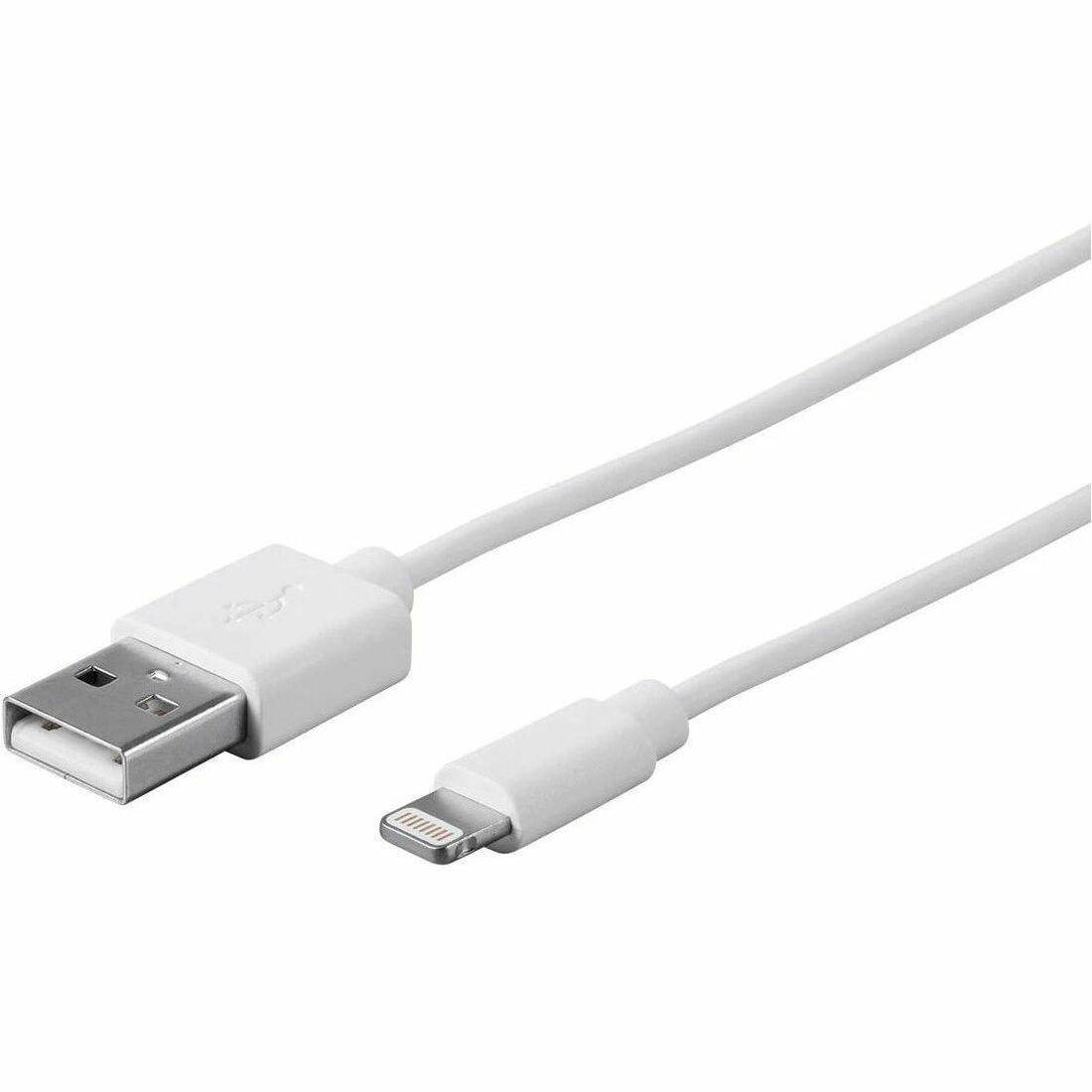 Monoprice Essential Apple MFi Certified Lightning to USB USB-A Charging Cable - 3ft White - 27403