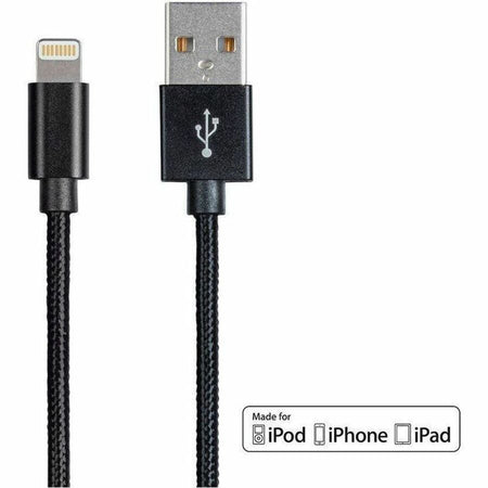 Monoprice Premium Apple MFi Certified Lightning to USB-A Charging Cable - 3ft Black - 30762
