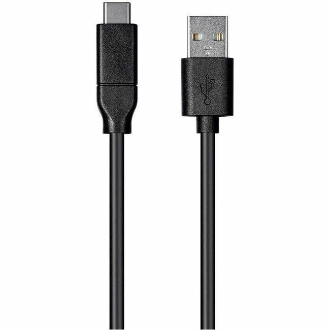 Monoprice Essentials USB-C to USB-A 2.0 Cable - 480Mbps 3A 26AWG Black 4m (13.1ft) - 24286