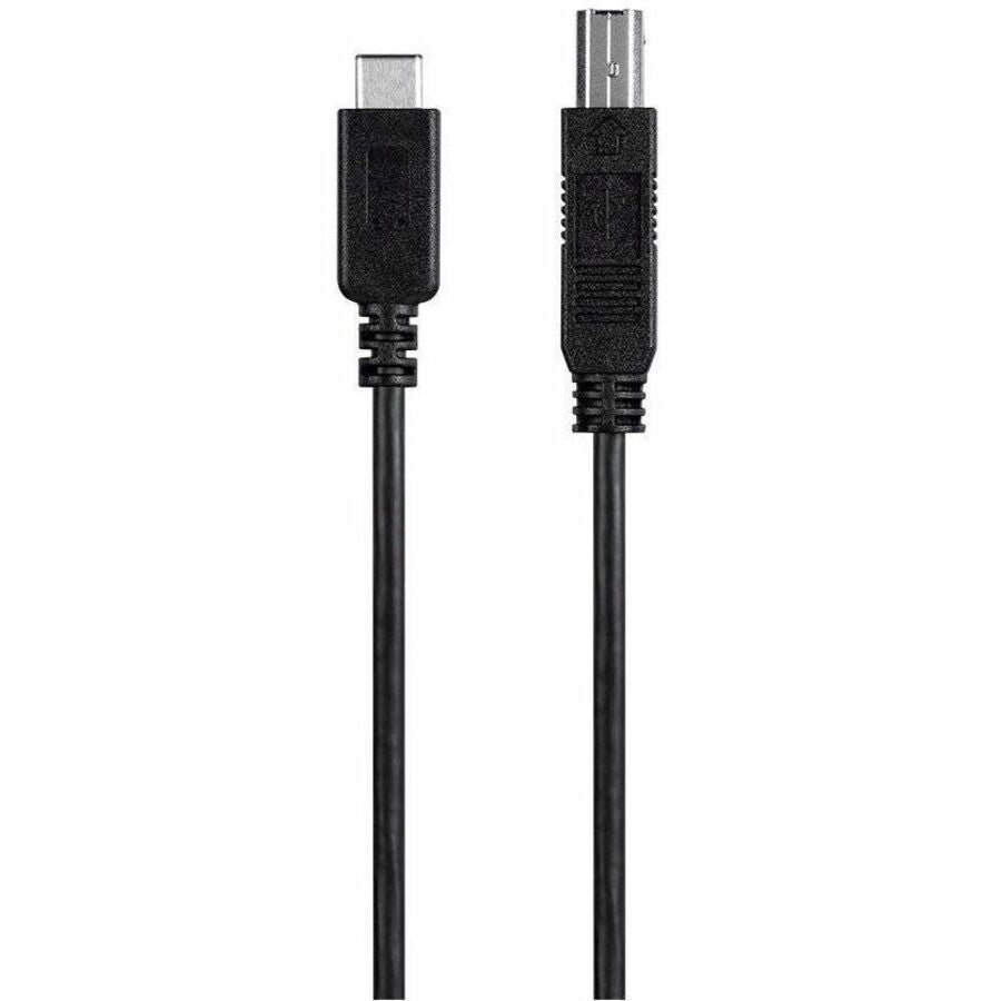 Monoprice 2.0 USB-C to USB-B Printer Cable 480 Mbps 6.6ft Black - 33457
