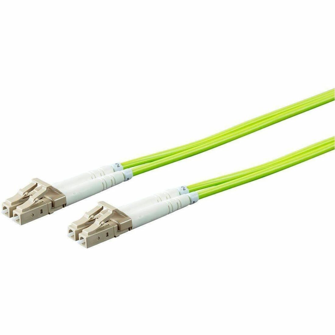 Monoprice Multi-Mode OM5 Fiber Optic Cable - LC-LC UL 2mm 50/125 OFNR Duplex Green 1m - 33545