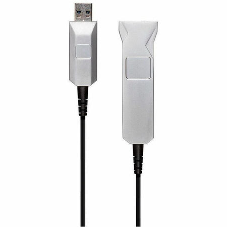 Monoprice SlimRun USB-A to USB-A Female 3.0 Extension Cable - Fiber Optic, Black, 32.8ft - 16377