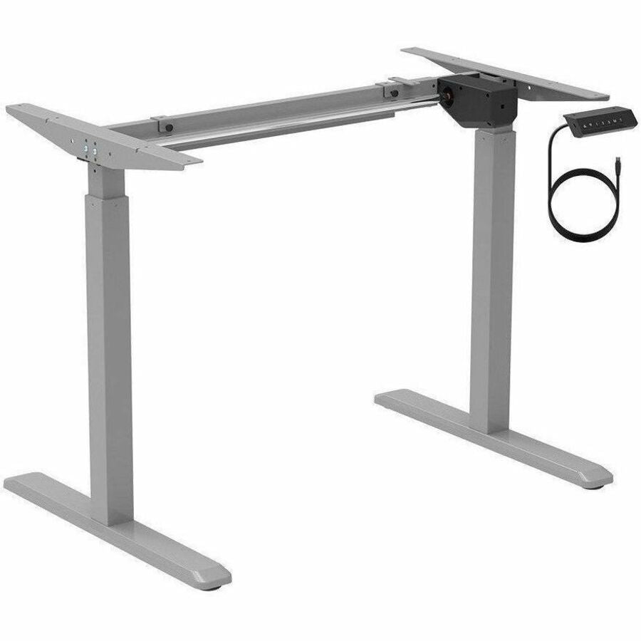 Monoprice Sit-Stand Single Motor Height Adjustable Table Desk Frame, Electric, Gray - 31292