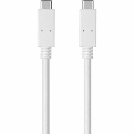 Monoprice Essentials USB-C to USB-C 3.1 Gen 1 Cable - 5Gbps 3A 30AWG White 2m (6.6ft) - 27921