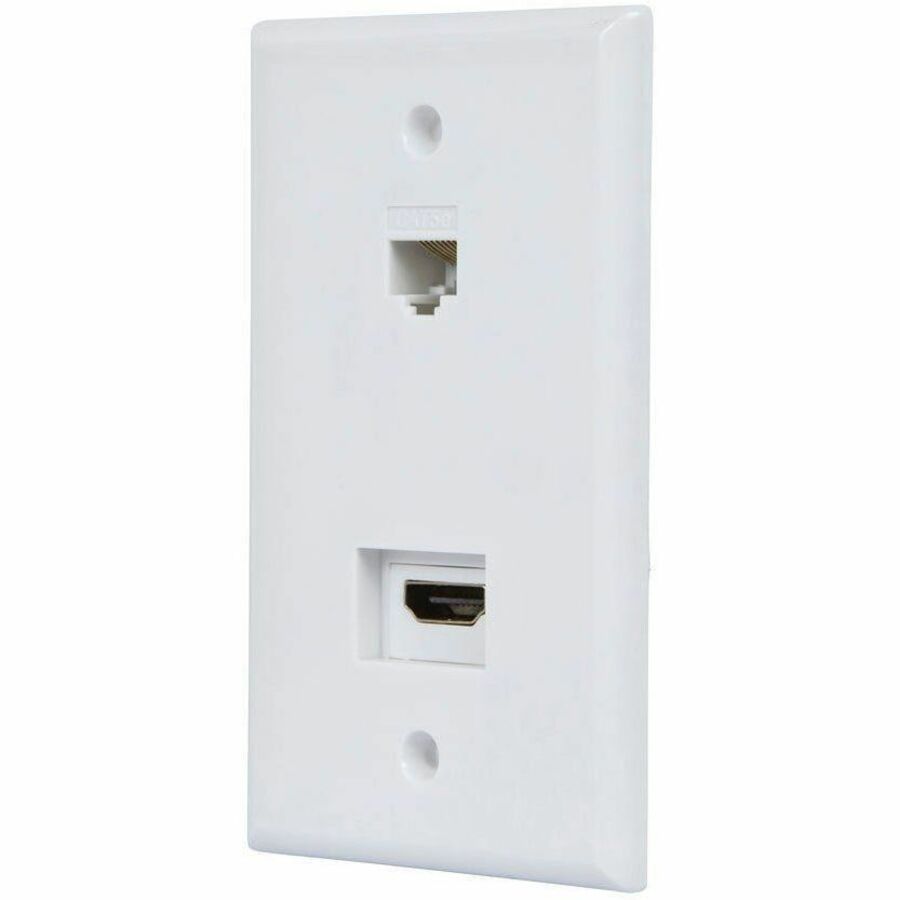 Monoprice Recessed HDMI Wall Plate, with 1* HDMI F/F Adapter & 1*RJ45 Cat5e Coupler - 12094