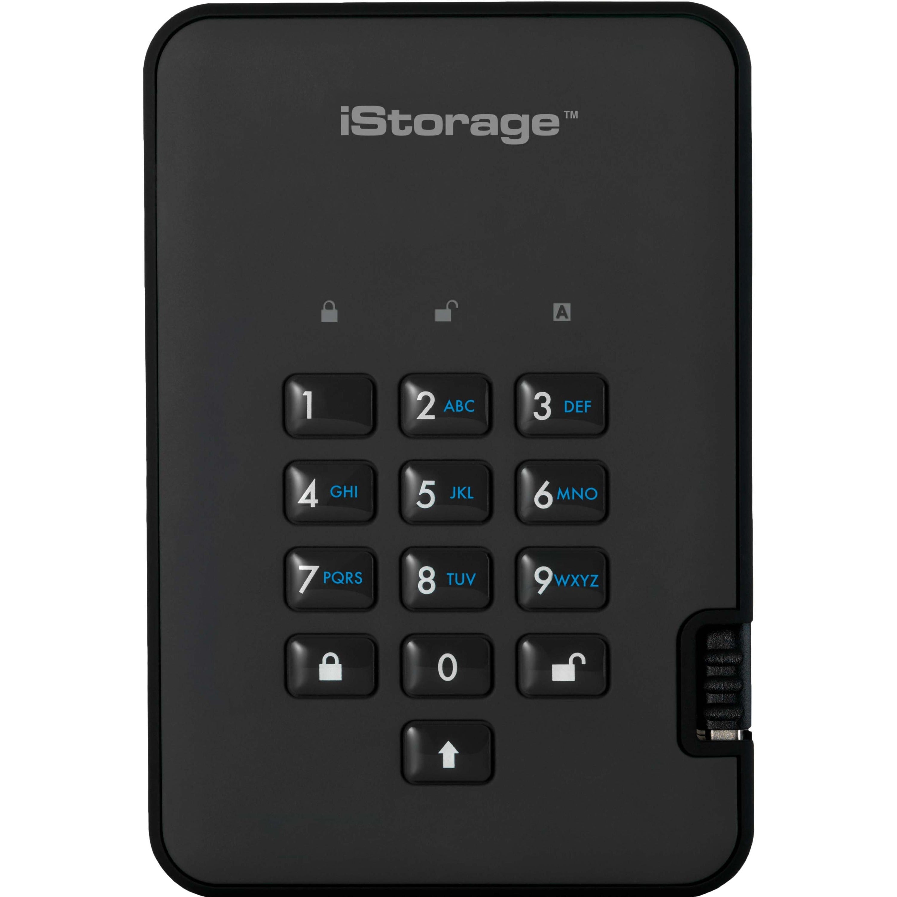 iStorage diskAshur2 HDD 500 GB | Secure Portable Hard Drive | Password Protected | Dust/Water-Resistant | Hardware Encryption IS-DA2-256-500-B - IS-DA2-256-500-B