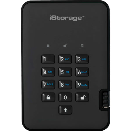 iStorage diskAshur2 HDD 500 GB | Secure Portable Hard Drive | Password Protected | Dust/Water-Resistant | Hardware Encryption IS-DA2-256-500-B - IS-DA2-256-500-B