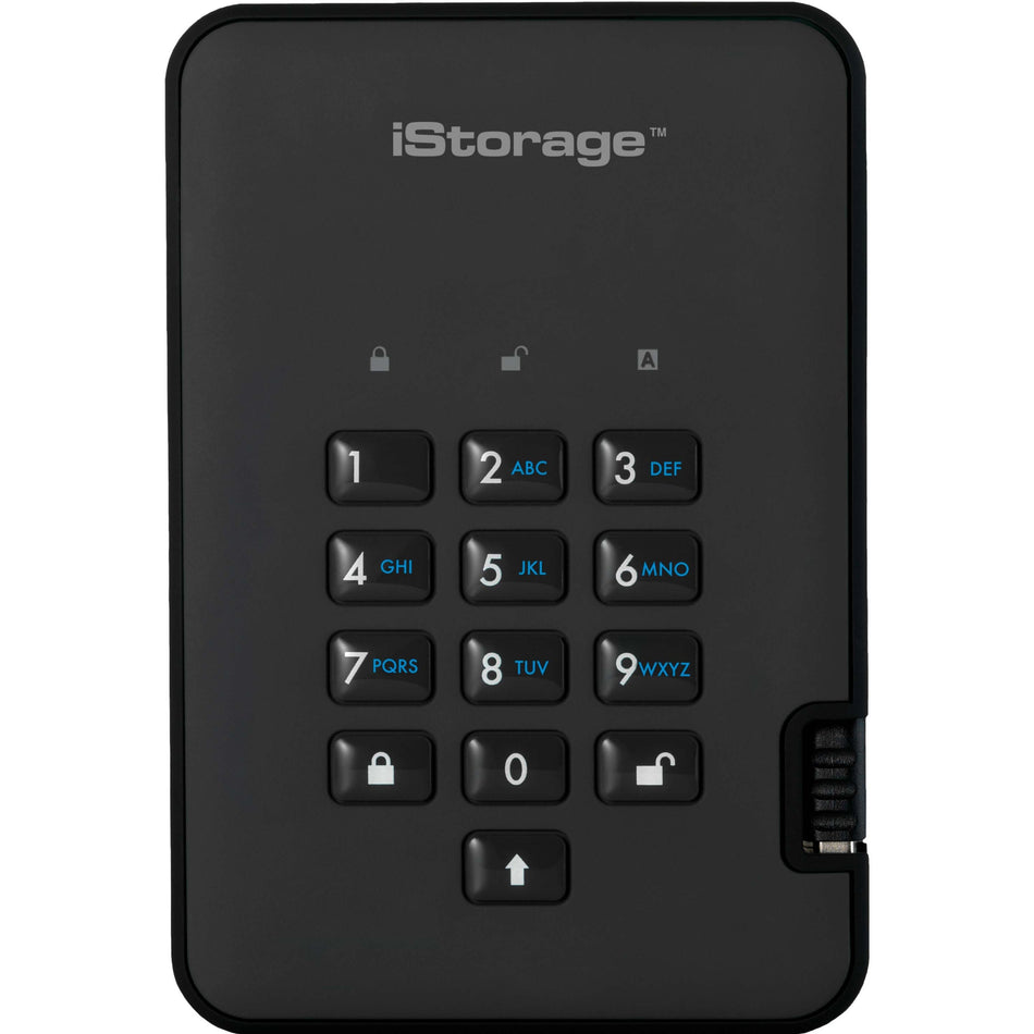 iStorage diskAshur2 HDD 1 TB | Secure Portable Hard Drive | Password Protected | Dust/Water-Resistant | Hardware Encryption IS-DA2-256-1000-B - IS-DA2-256-1000-B