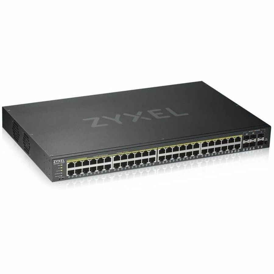 ZYXEL GS1920-48HPv2 48-Port Gigabit Smart Nebula Cloud Managed PoE Switch | 48 PoE+ Ports at 375W with 2 SFP Uplinks | TAA Compliant - GS1920-48HPv2