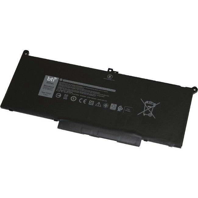 BTI F3YGT-BTI 7.6V 60WHR LI-ION BATTERY 0DM3WC, 2X39G, F3YGT, 0F3YGT, 451-BBYE, KG7VF, 0F3YGTY, DM3WC, MYJ96, 0MYJ96, DM6WC, V4940 LATITUDE 7280, LATITUDE 7480, LATITUDE 7290, LATITUDE 7380, LATITUDE 7390 - F3YGT-BTI