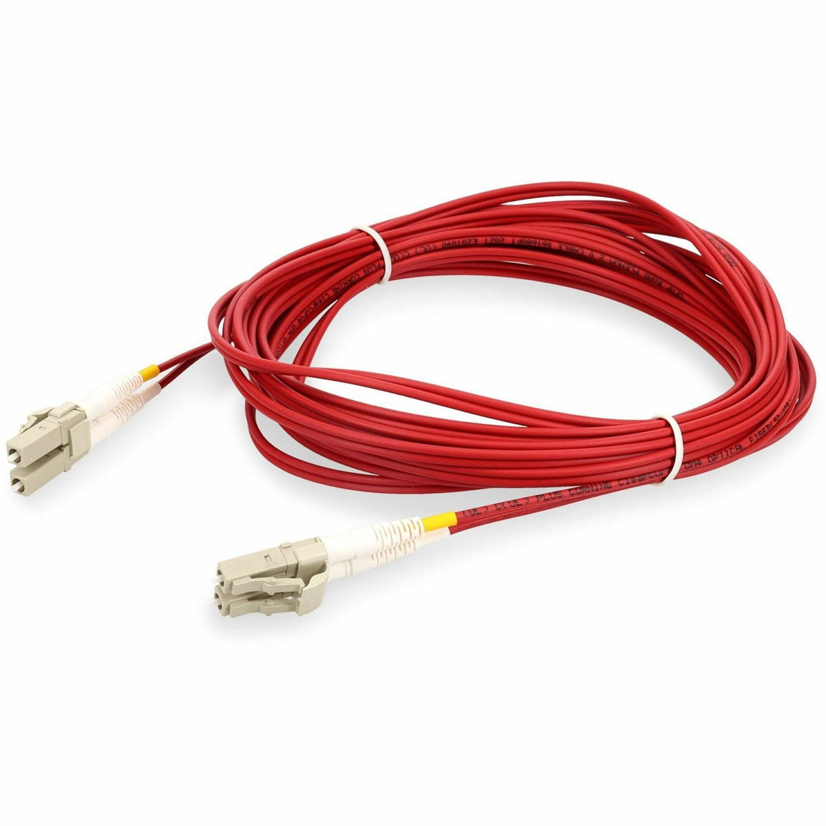 AddOn 2m LC to LC Red OM3 Duplex OFNR (Riser-Rated) Fiber Patch Cable - ADD-LC-LC-2M5OM3-RD