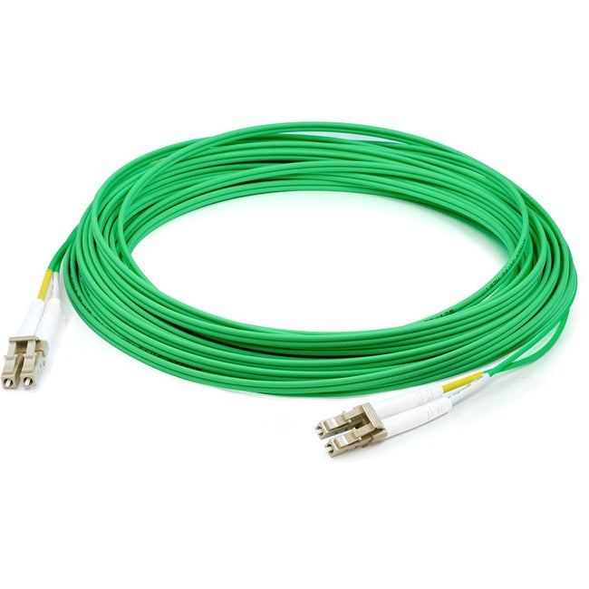 AddOn 2m LC (Male) to LC (Male) Green OM3 Duplex Fiber OFNR (Riser-Rated) Patch Cable - ADD-LC-LC-2M5OM3-GN