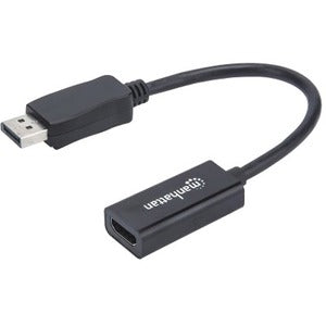 DisplayPort 1.1 to HDMI Adapter Cable, 1080p@60Hz, Male to Female, Black, Cable 15cm, DP With Latch, Not Bi-Directional, Three Year Warranty, Equivalent to DP2HDMI - 151634