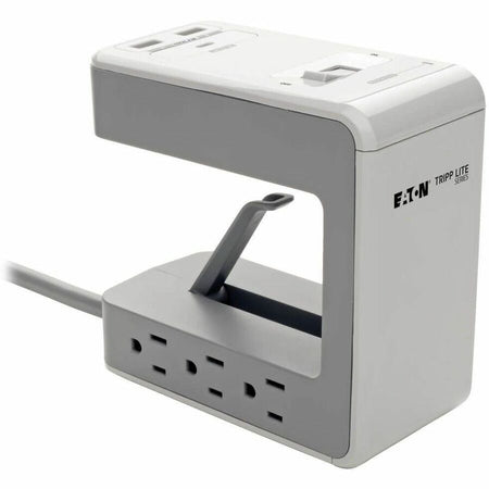 Tripp Lite by Eaton 6-Outlet Surge Protector w/2 USB-A (2.4A Shared) & 1 USB-C (3A) - 8 ft. (2.43 m) Cord, 1080 Joules, Desk Clamp - TLP648USBC
