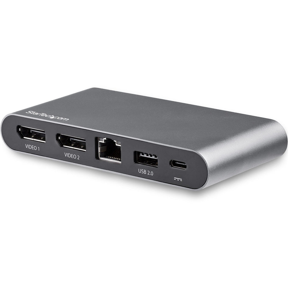 StarTech.com USB C Dock - 4K Dual Monitor DisplayPort Docking Station - 100W Power Delivery Passthrough, GbE, 2x USB-A - Multiport Adapter - DK30C2DAGPD