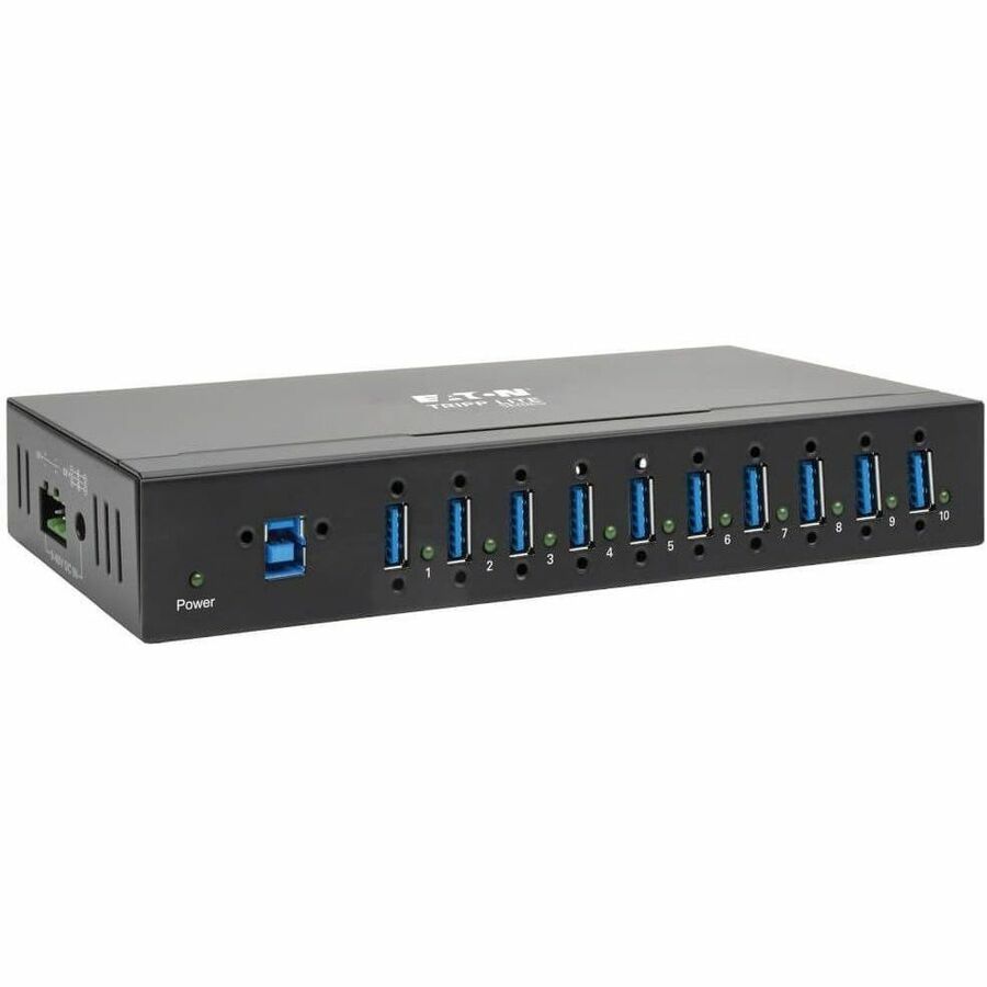 Tripp Lite by Eaton 10-Port Industrial-Grade USB 3.x (5Gbps) Hub - 20 kV ESD Immunity Metal Housing Mountable - U360-010-IND