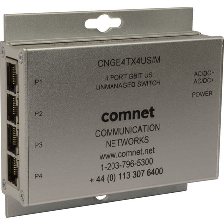 ComNet 10/100/1000 Mbps 4 Port Ethernet Unmanaged Switch - CNGE4TX4US/M