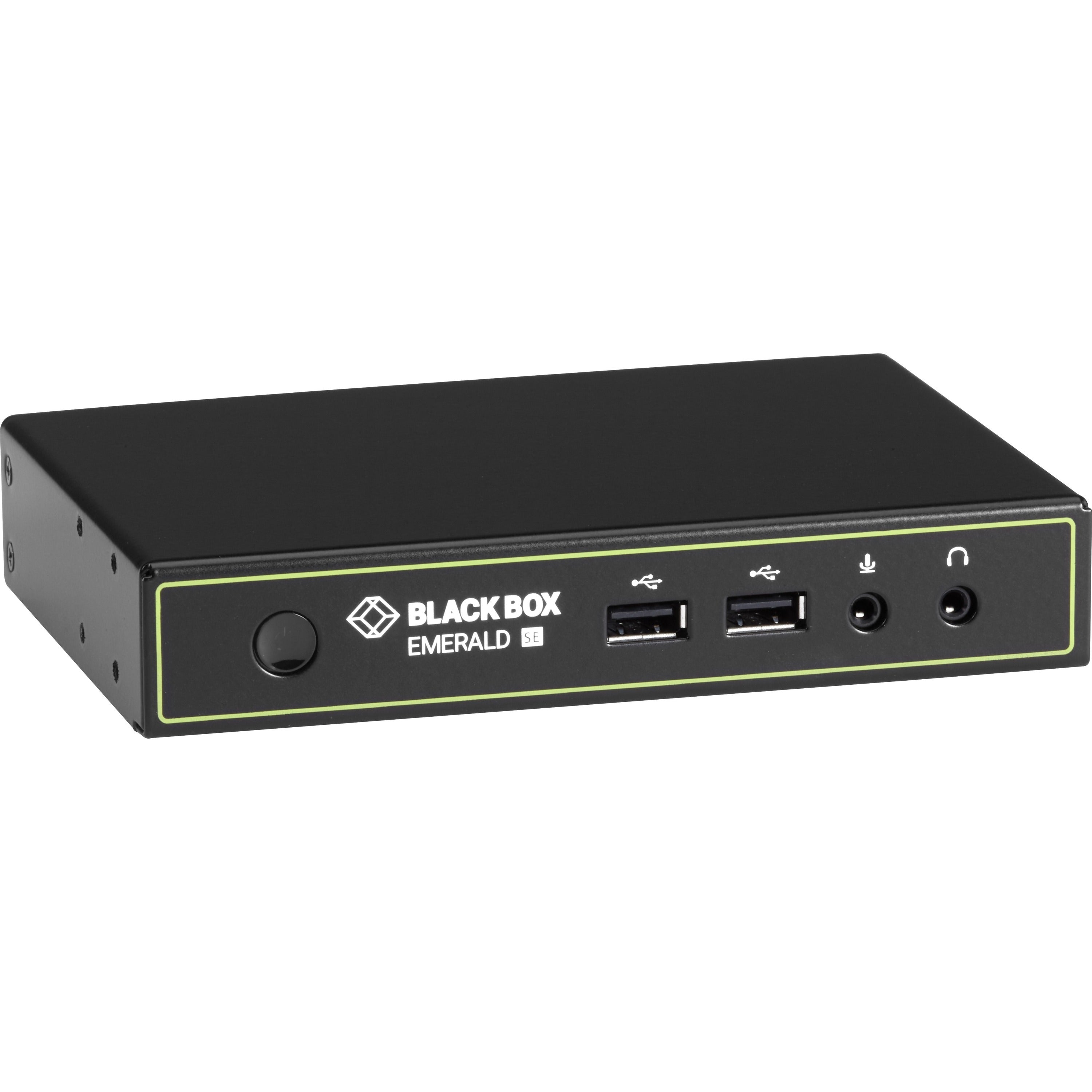 Black Box Emerald™ SE DVI KVM-over-IP Matrix Switch Receiver - Single Head, Full HD DVI, VUSB 2.0, Serial, Audio - EMD2000SE-R