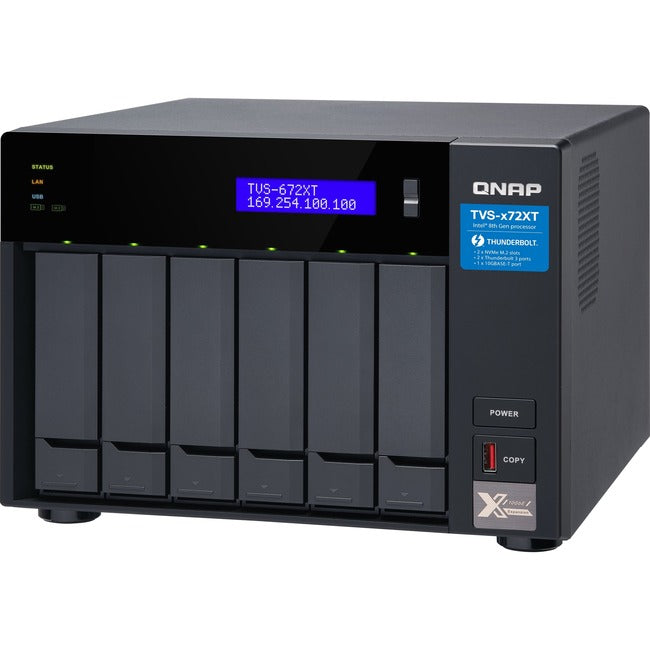 QNAP TVS-672XT-I3-8G SAN/NAS/DAS Storage System - TVS-672XT-I3-8G-US