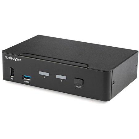 StarTech.com 2 Port DisplayPort KVM Switch - 4K 60Hz - Single Display - UHD DP 1.2 USB KVM Switch with USB 3.0 Hub & Audio - TAA Compliant - SV231DPU34K