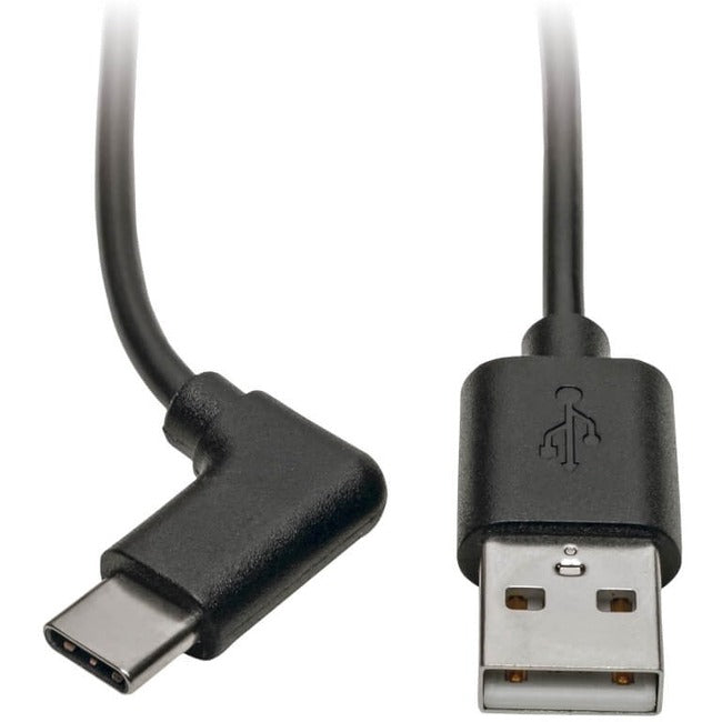Eaton Tripp Lite Series USB-A to USB-C Cable, Right-Angle USB-C, USB 2.0, (M/M), 3 ft. (0.91 m) - U038-003-CRA